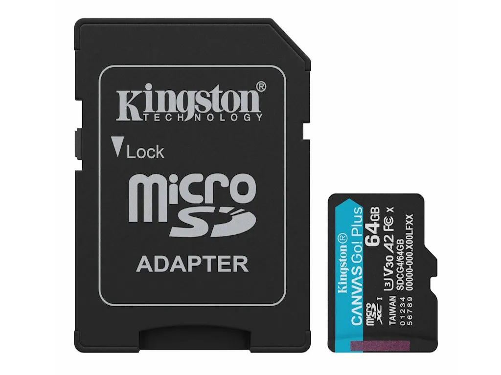 Kingston Memorije kartice KINGSTON SDCG4/64GB/Canvas Go! Plus/microSD/200/100MB/s/+adapter Slika 1